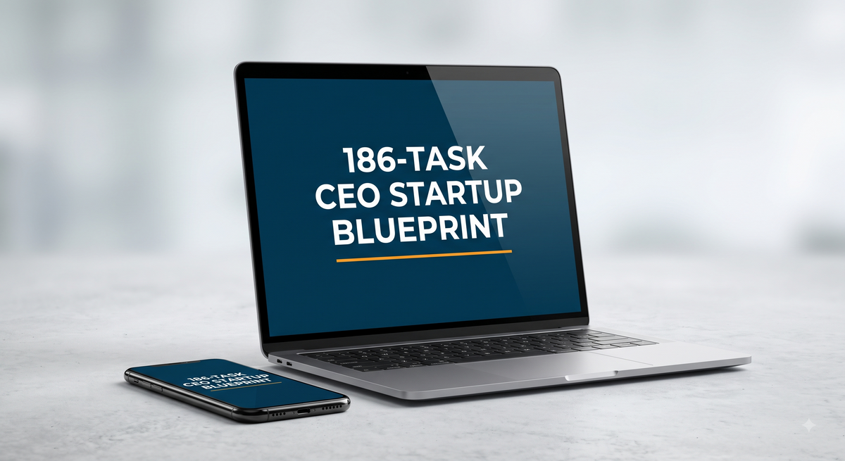 The Ultimate 186-Task CEO Startup Blueprint — Complete Digital Business Operating System