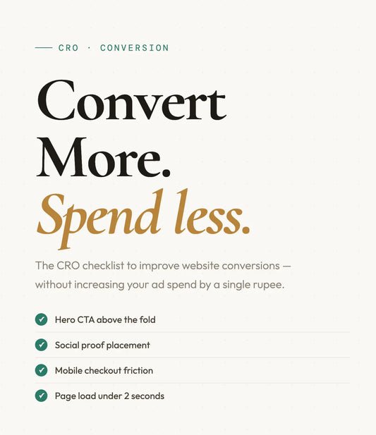CRO CHECKLIST: to Improve Website conversions