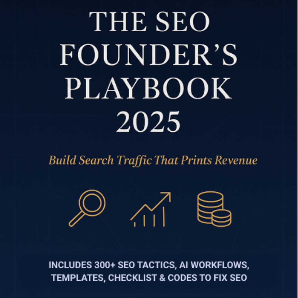 The SEO Founder’s Playbook — Scale Organic Growth Like a Pro