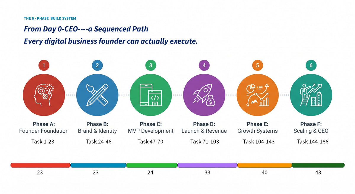The Ultimate 186-Task CEO Startup Blueprint — Complete Digital Business Operating System